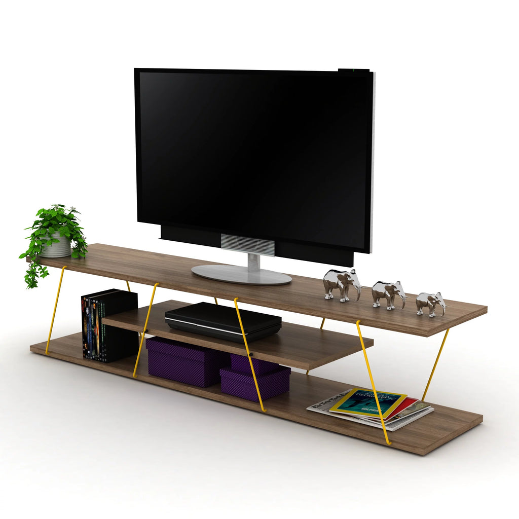 Mid Century Modern 4 Shelves 56 inch TV Stand D6828