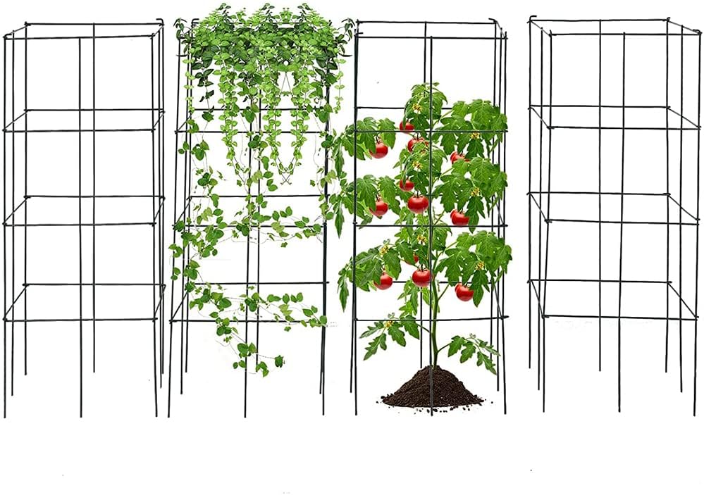 4 Pack 39 Inches Tall Square Plant Support Cage M195167