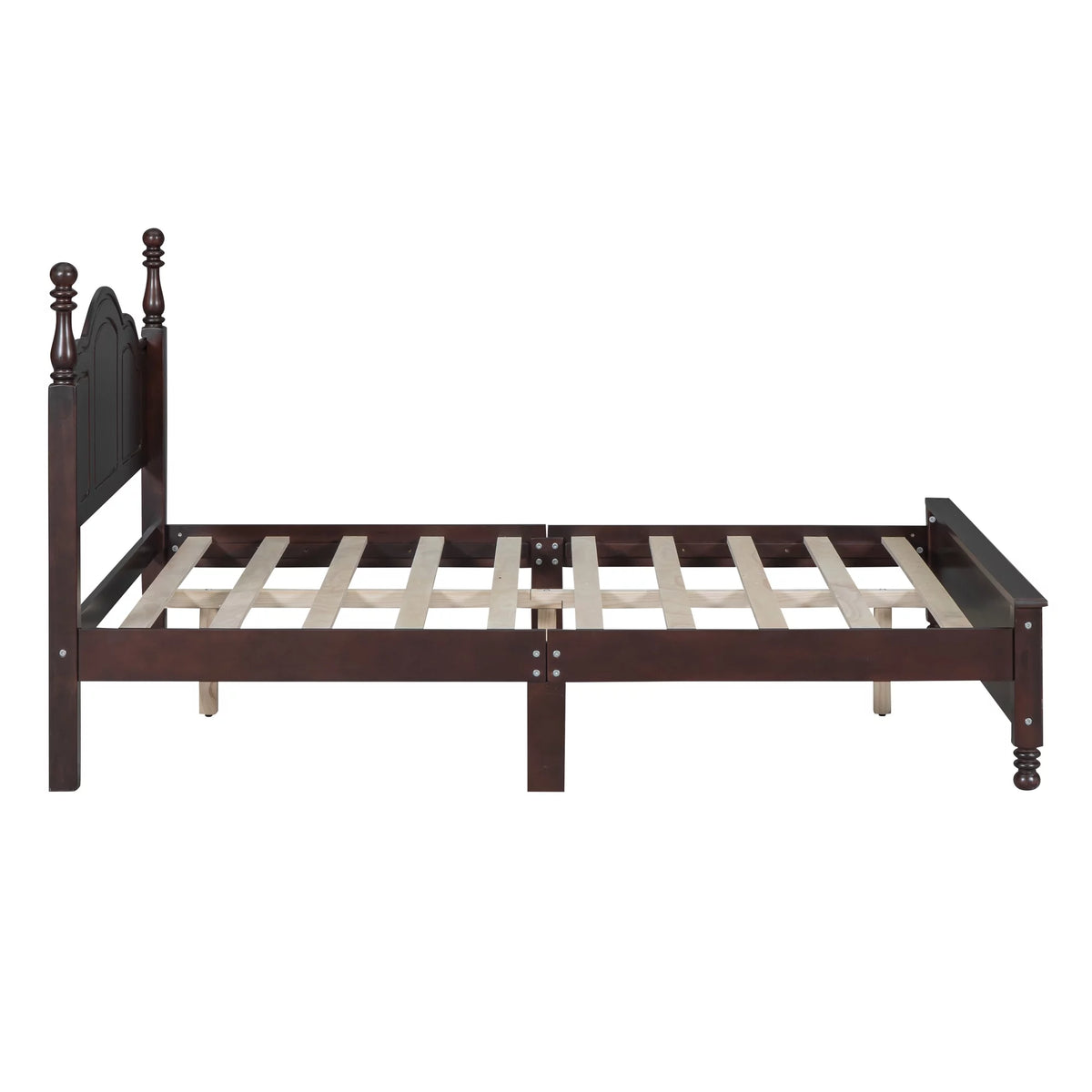 Full Size Wooden Platform Bed Frame with Slat Support U25124