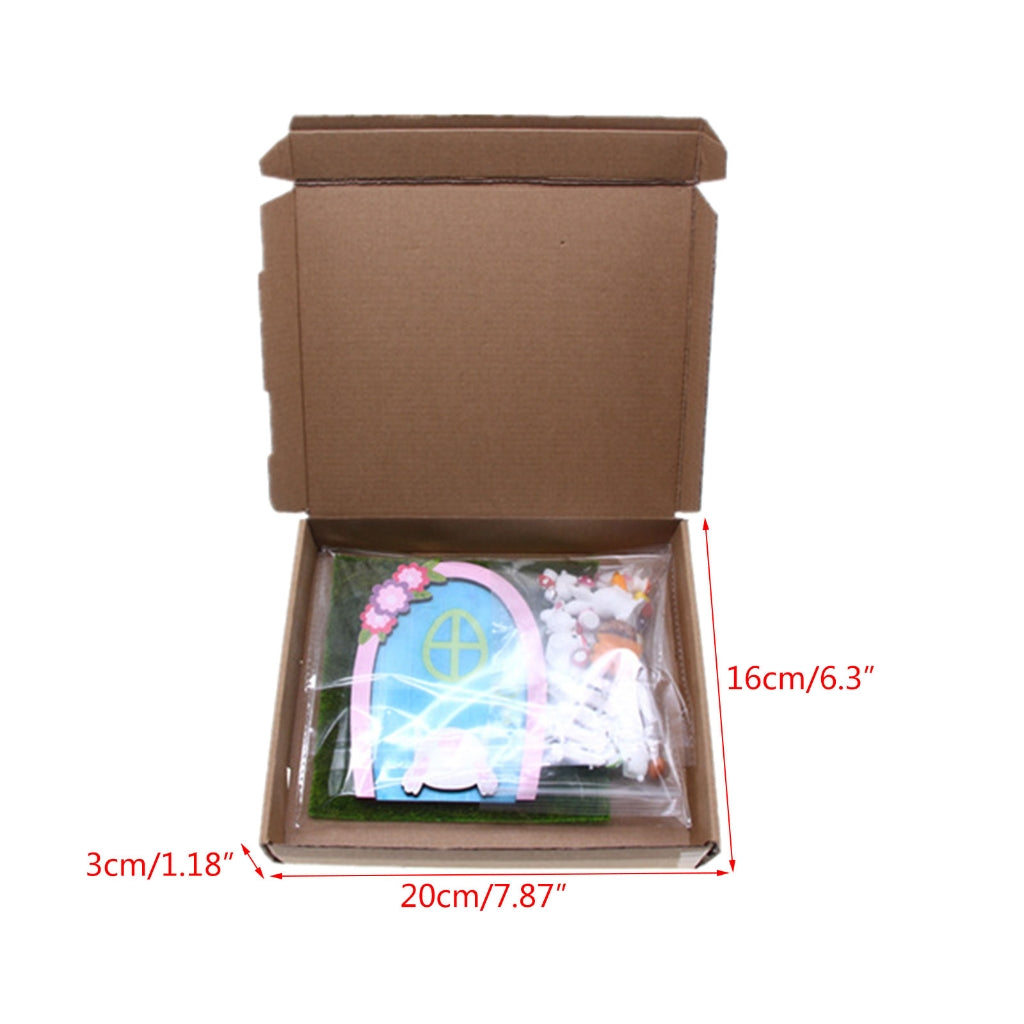 Dollhouse Miniature Easter Rabbit Door Model Photo Props S119