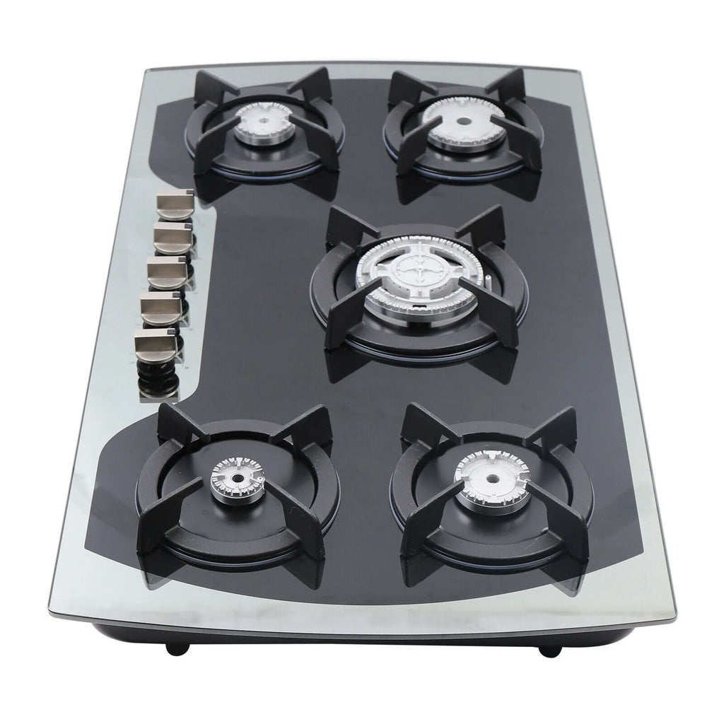 35.4" 5 Burners Tempered Glass Gas Cooktop R471