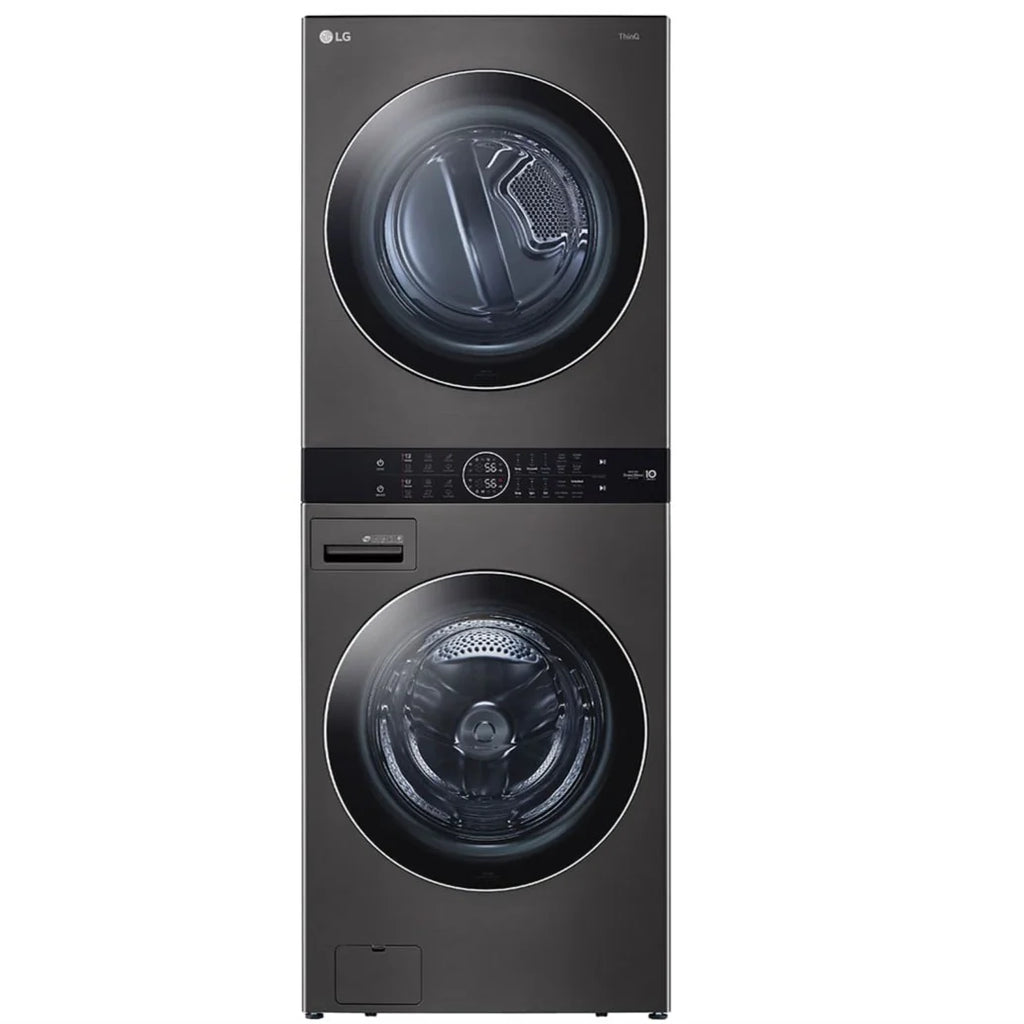 Black Steel Front Load Washtower 5.2 Cu. Ft. Washer 7.4 Cu. Ft. Electric Dryer F875474