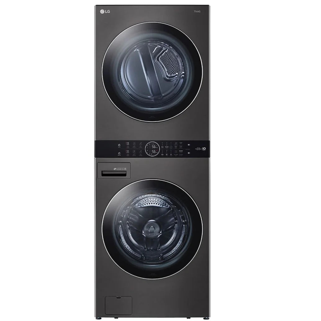 Black Steel Front Load Washtower 5.2 Cu. Ft. Washer 7.4 Cu. Ft. Electric Dryer F875474