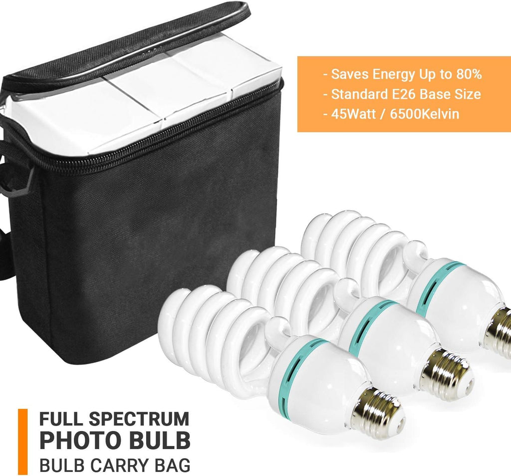 700W Soft Continuous Lighting Kit with Umbrella Reflector and Carry Bag O1565