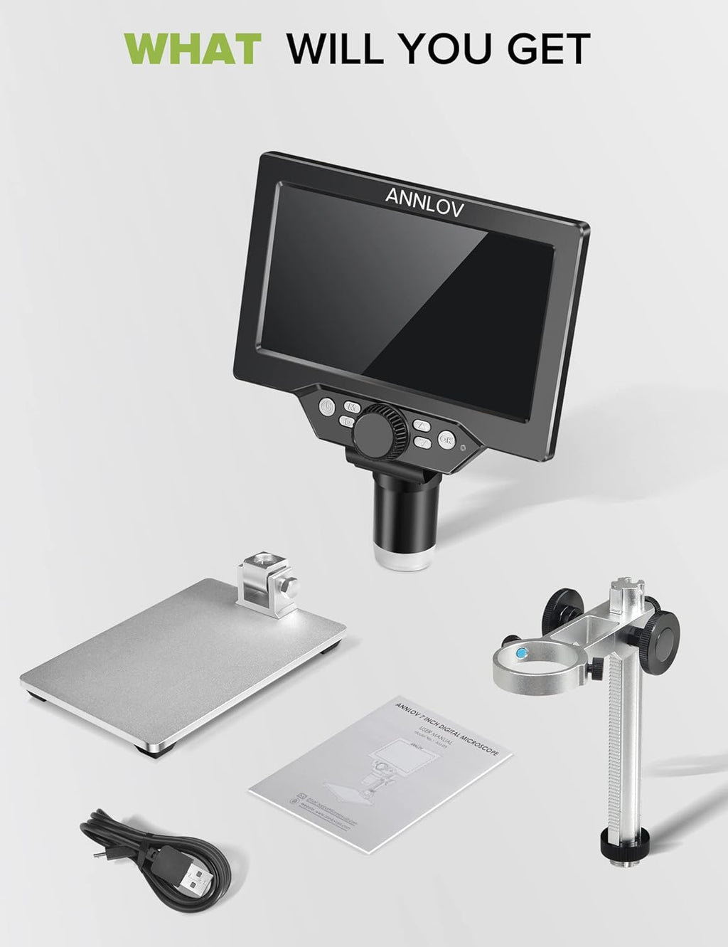 1200X 1080P 12MP LCD Digital Microscope with Metal Stand Z162792