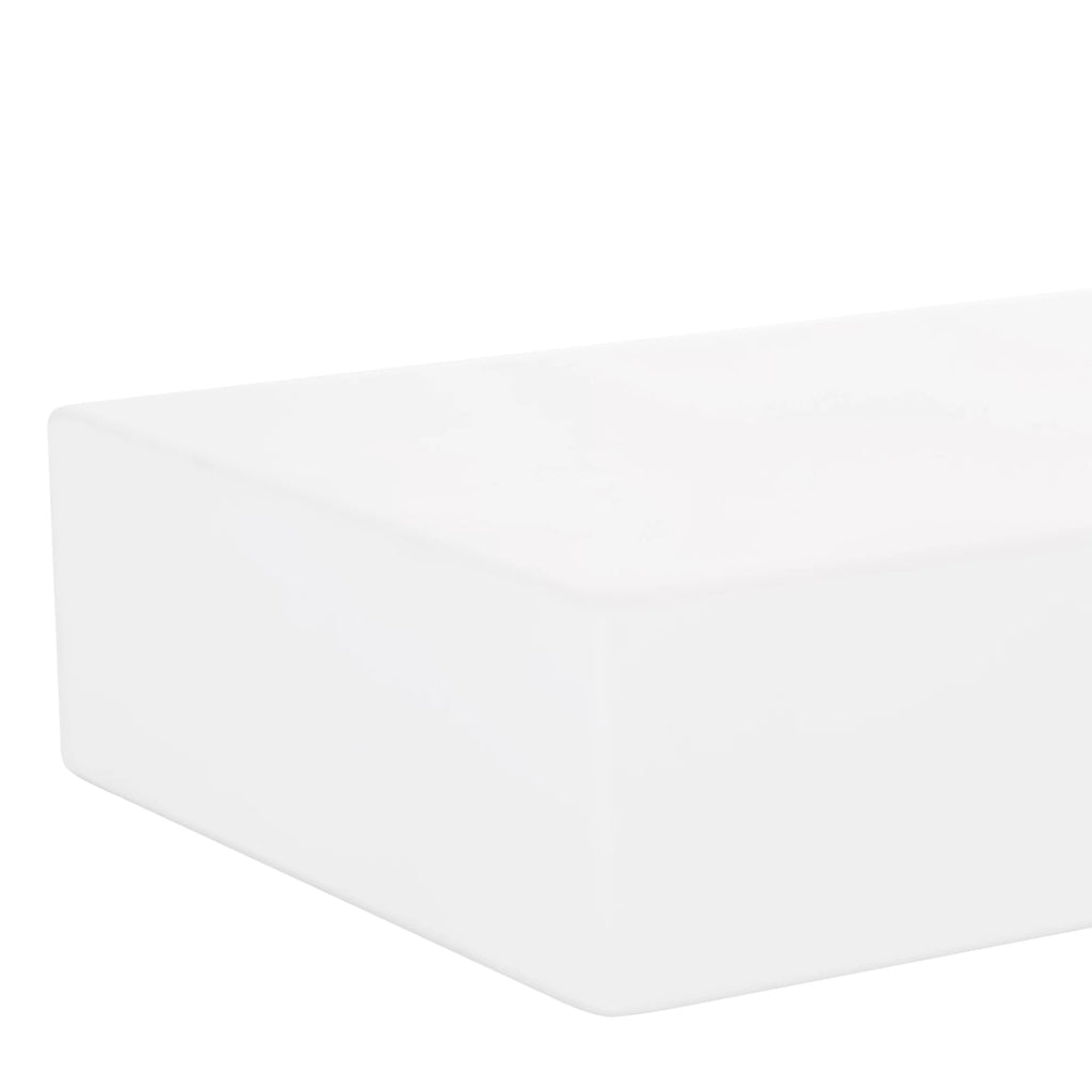 White 12inch Engineered Wood Floating Wall Shelf Q26982