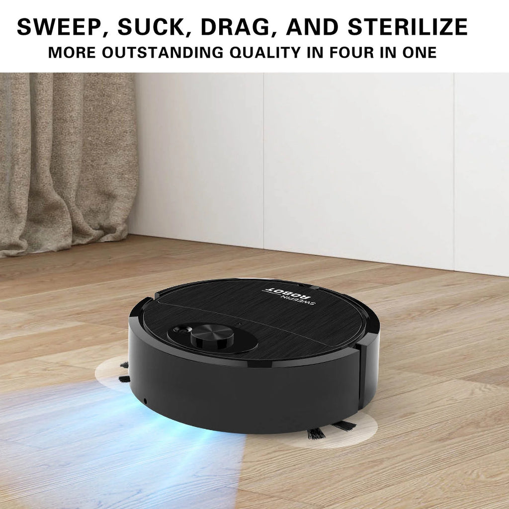 White Three-in-one Sweeping Robot Mop Vacuum Cleaner W439518