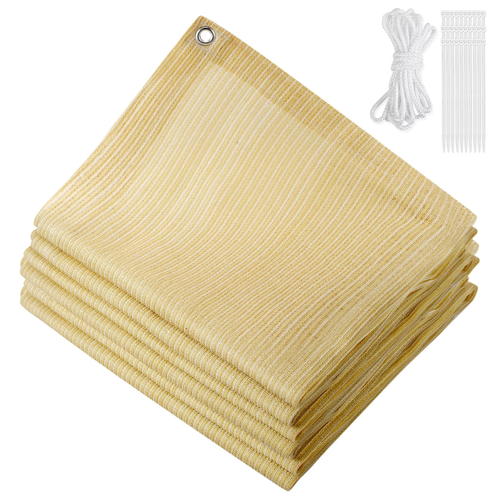 Beige 10'x10' Sunshade Netting C33347