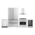 36 Dual Fuel Range, Wall Mount Range Hood, Dishwasher, Refrigerator with Ice Maker and Wine Cooler O4502