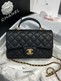 Mini Flap Bag With Top Handle Black A205