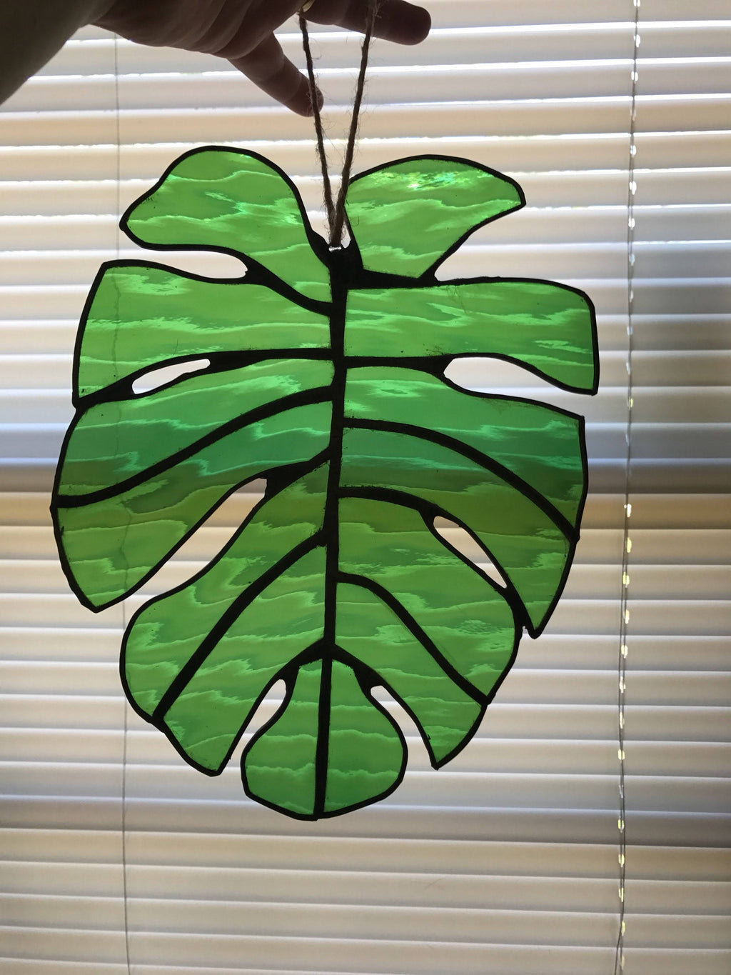 Stained Glass Monstera Leaf A649546