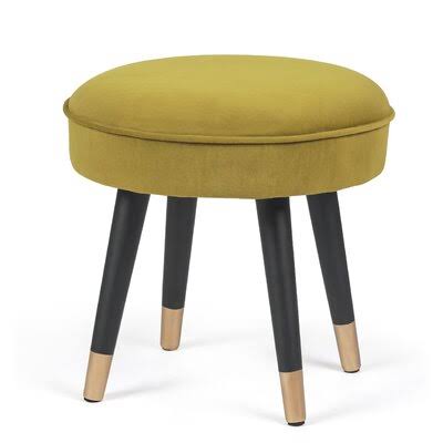 Olive Green Round Ottoman O901443