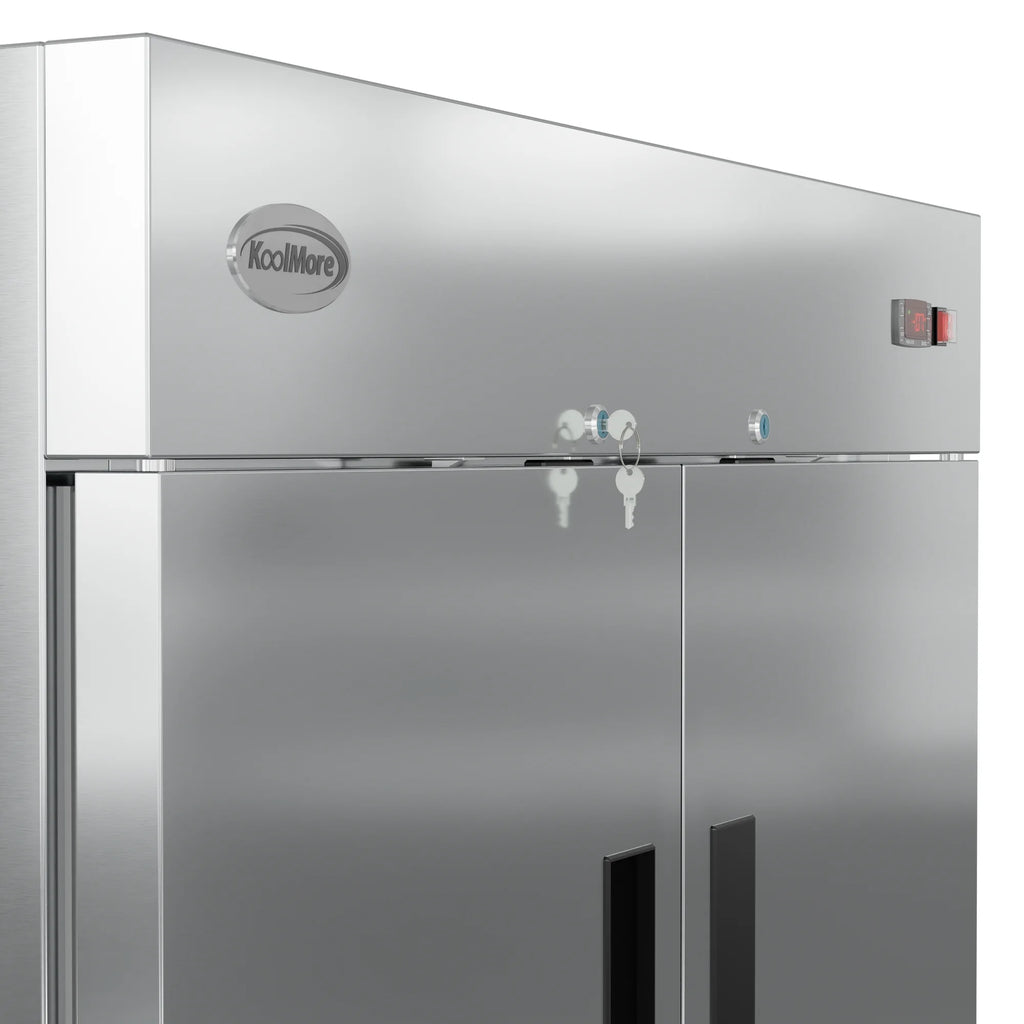 54 in. Commercial Stainless Steel Solid Half Door Reach-In Freezer, 47 cu. ft. P9197