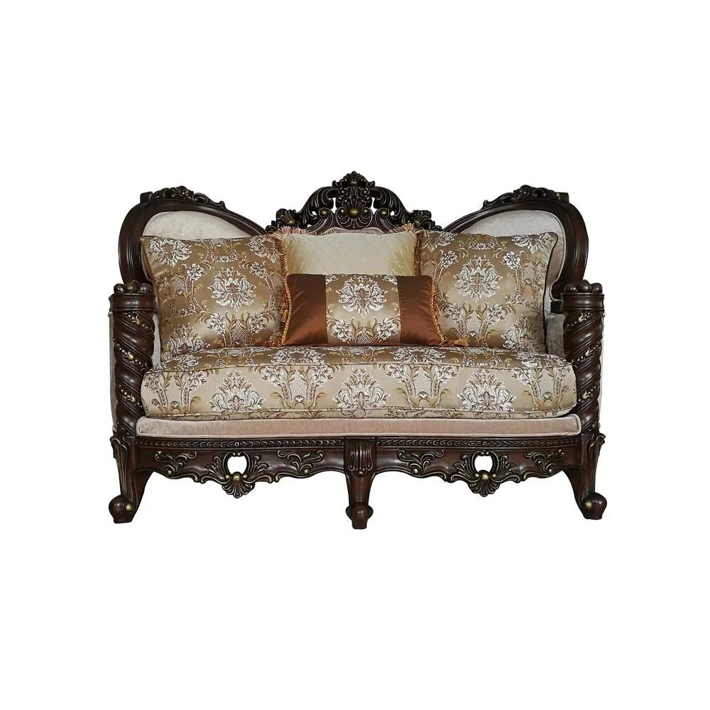 Dark Walnut Loveseat B54122