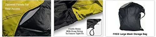 Yellow/Black Jet Ski Cover with Trailer Straps and Storage Bag M836