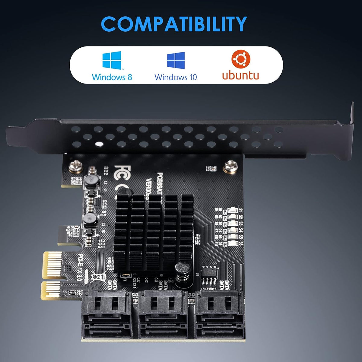 PCIe SATA Card 8 Ports G7685