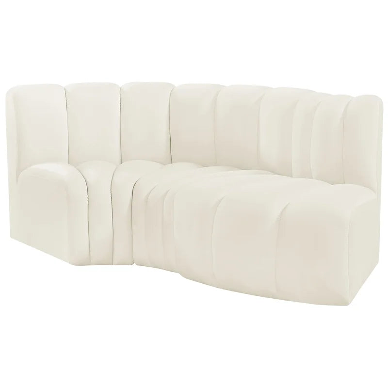 Cream Velvet Modular Sofa F66220