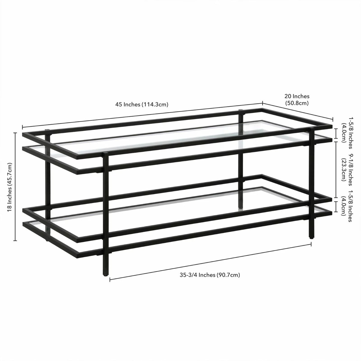 Modern Steel and Glass Coffee Table T46003