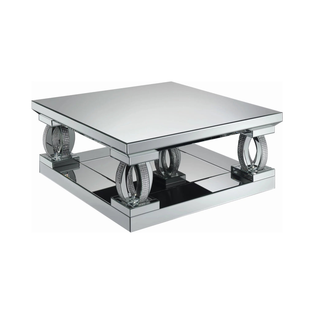 Square Coffee Table with Lower Shelf P471