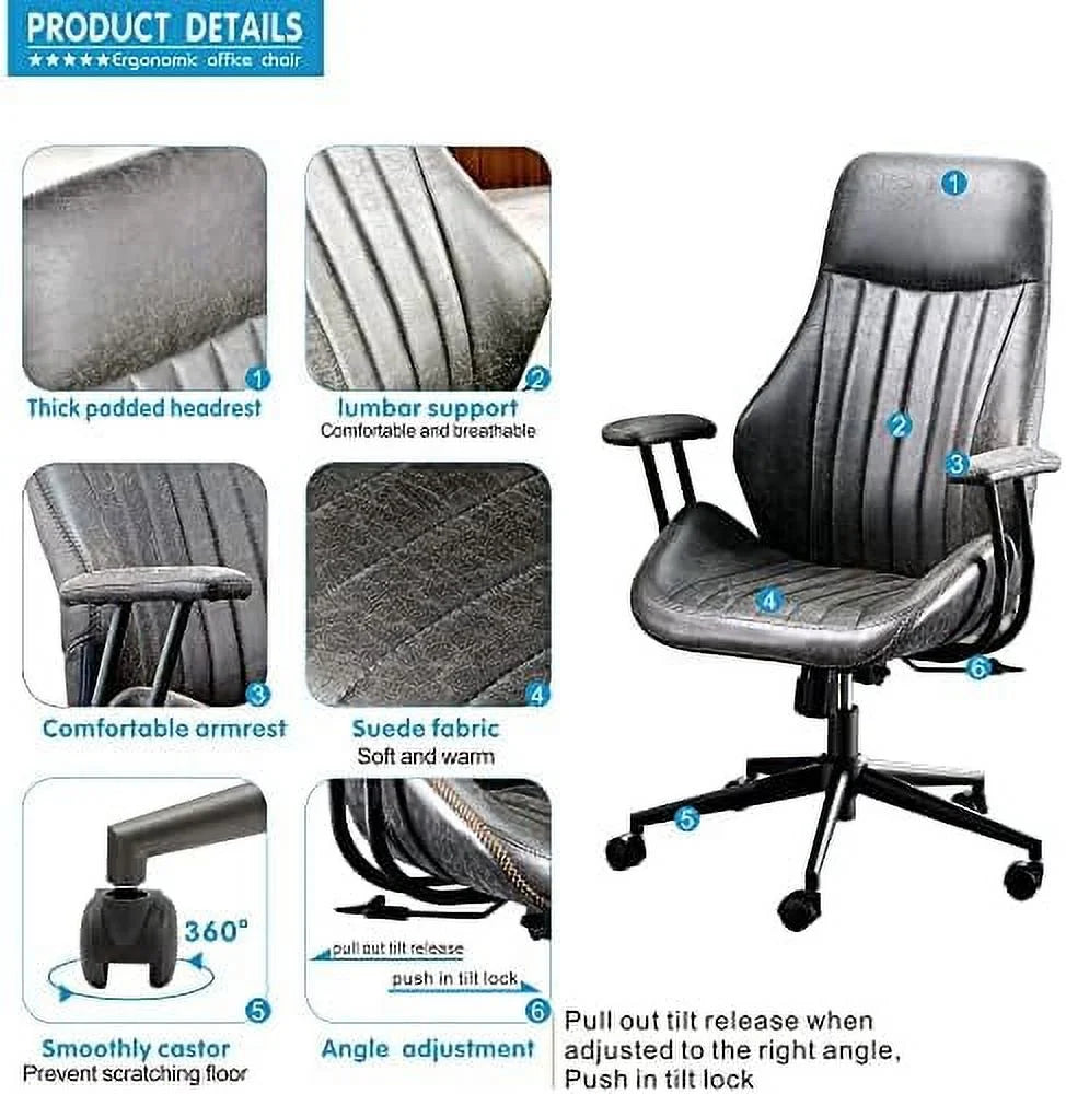 Light Brown Ergonomic Office Chair with Lumbar Support E599171