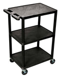 Black 3 Shelf Utility Cart H256912