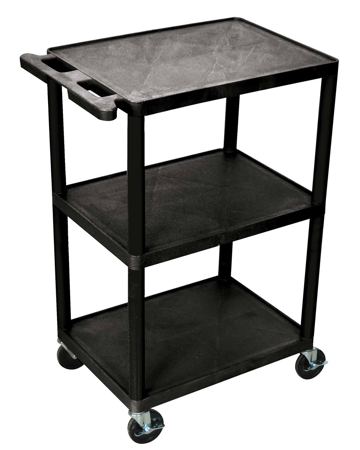 Black 3 Shelf Utility Cart H256912