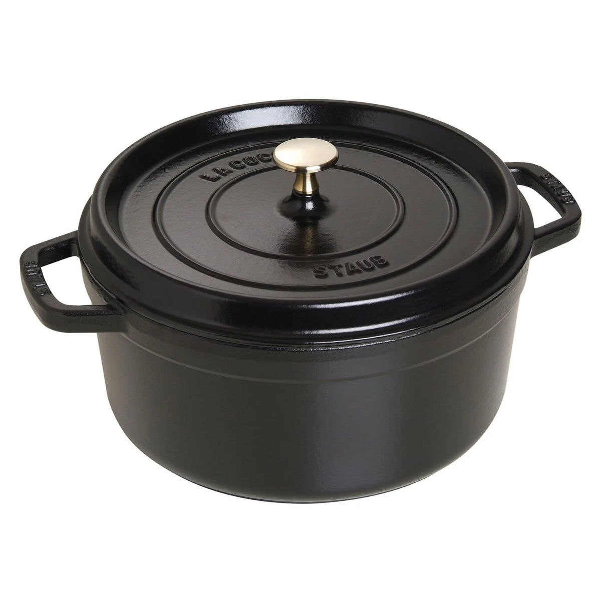 5.5 Qt. Cast Iron Round Dutch Oven in Black Y70071