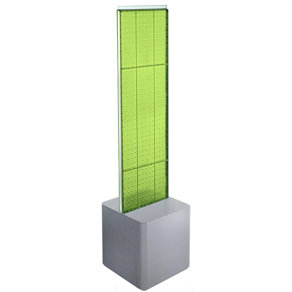 Green Two-Sided Pegboard Floor Display Q8073