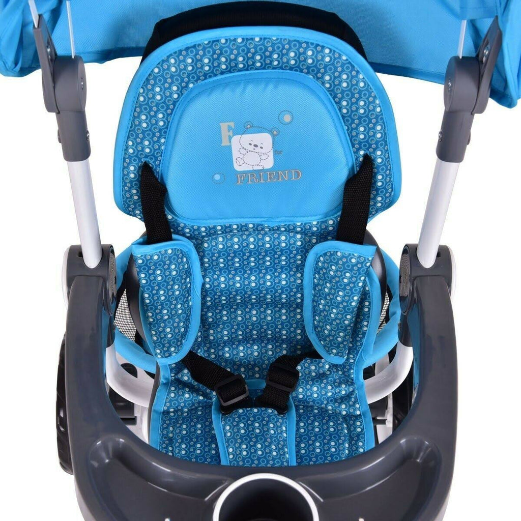 4-in-1 Detachable Baby Stroller Tricycle with Canopy R61890