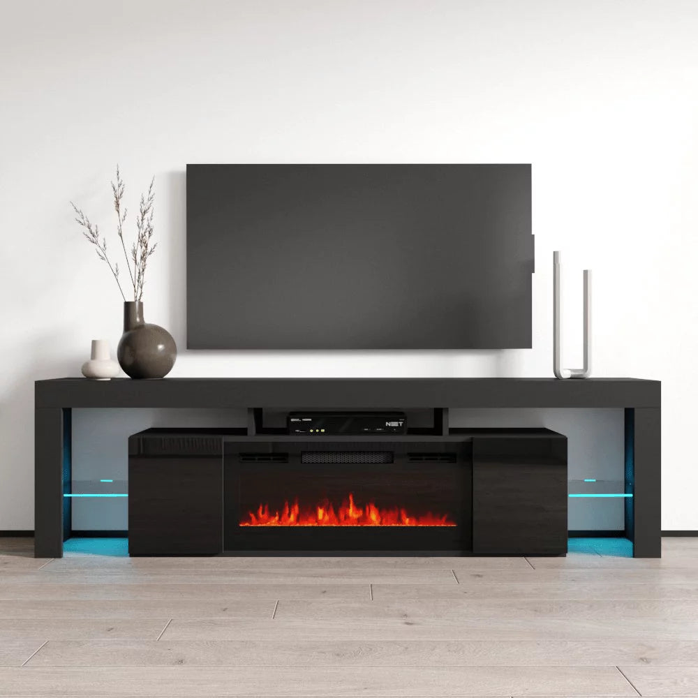 79 High Gloss Fireplace TV Stand O36729