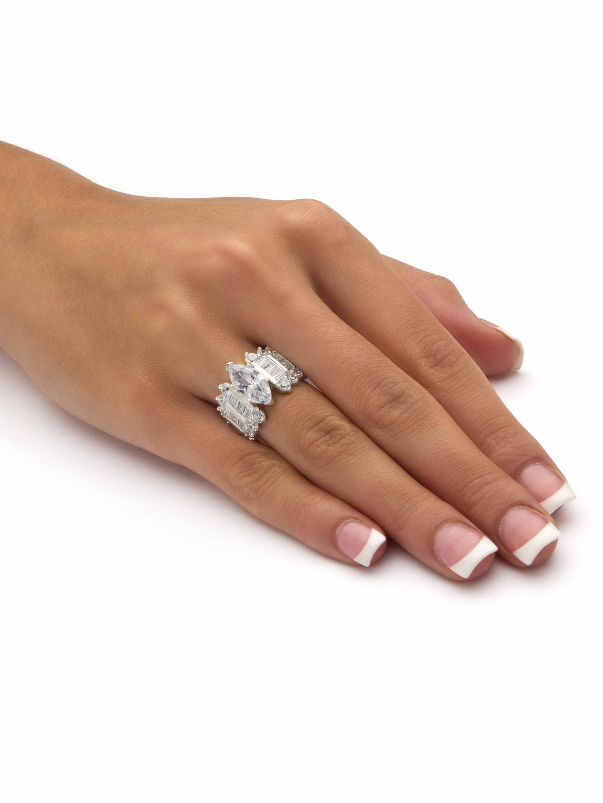 6.55 TCW Marquise-Cut Cubic Zirconia Ring in Sterling Silver C740434