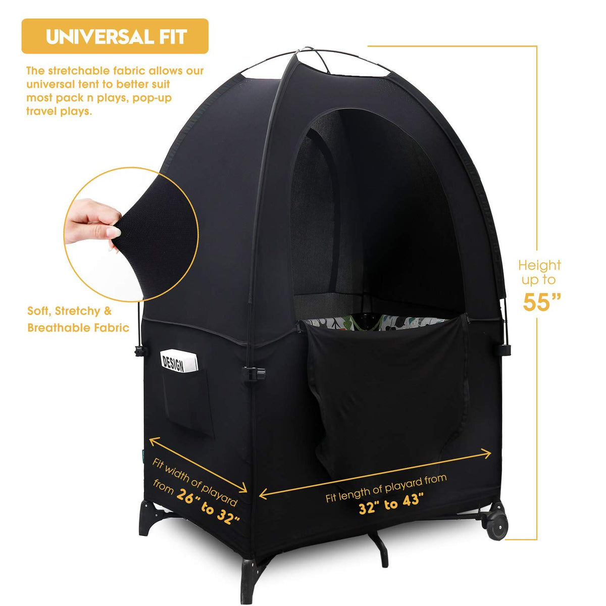 Pack-N-Play Tent Darkening Mini Crib Canopy Cover G61859