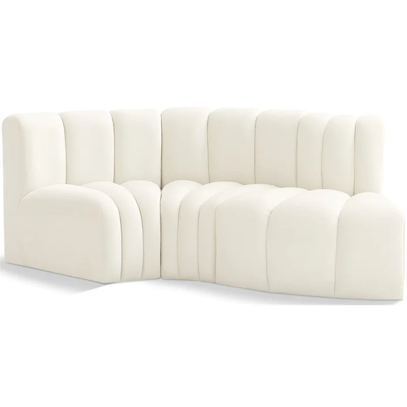 Cream Velvet Modular Sofa F66220