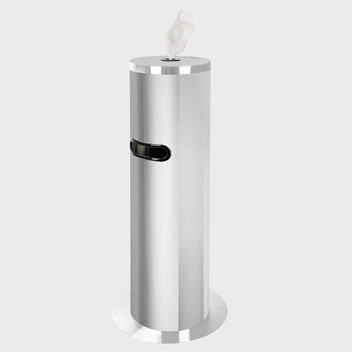 Stainless Steel Floor Standing Wipe Dispenser with Built-in Trash Receptacle A347