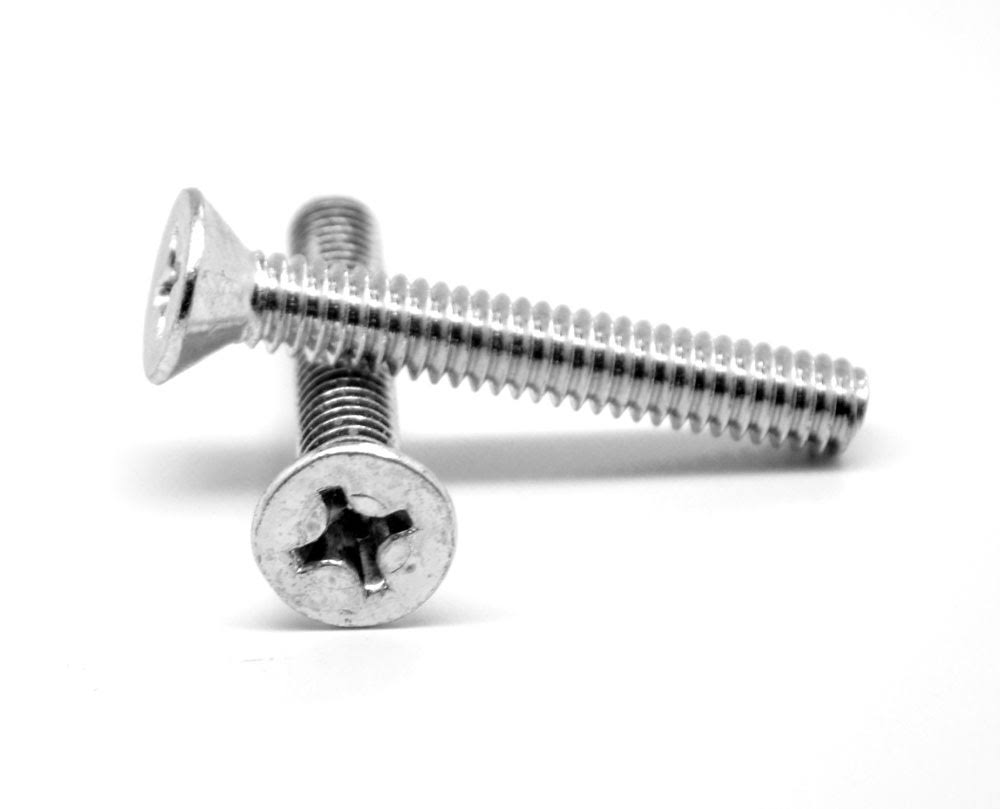 3/8x22-16 x 5/8x22 Coarse Thread Machine Screw Phillips Flat Head Low Carbon Steel Zinc Plated Z949