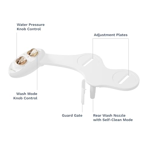 Self-Cleaning Non-Electric Bidet Attachment (White) A5564