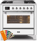 36 Dual Fuel Propane Gas Range with Chrome Trim D44642