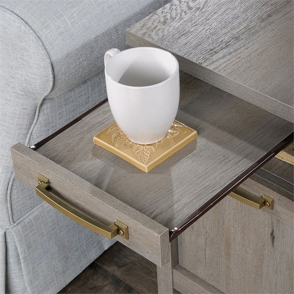 1-Drawer Coastal Engineered Wood End Table in Oak O959113