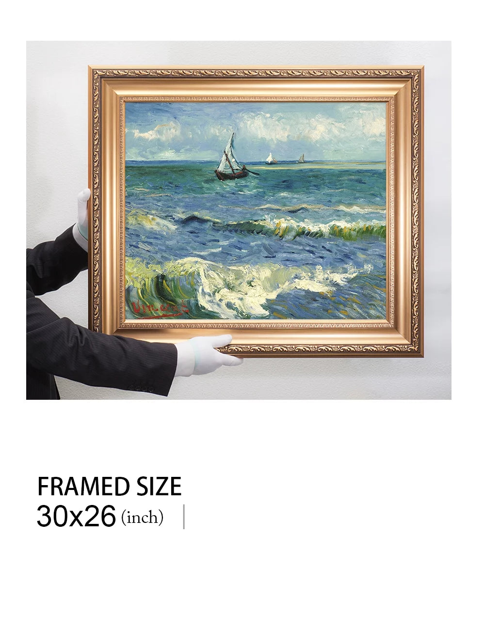 Giclee Print on Canvas Framed Wall Art 30x26 K226