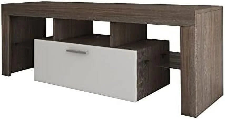 Brown TV Stand with LED Lights and Drawer M16906
