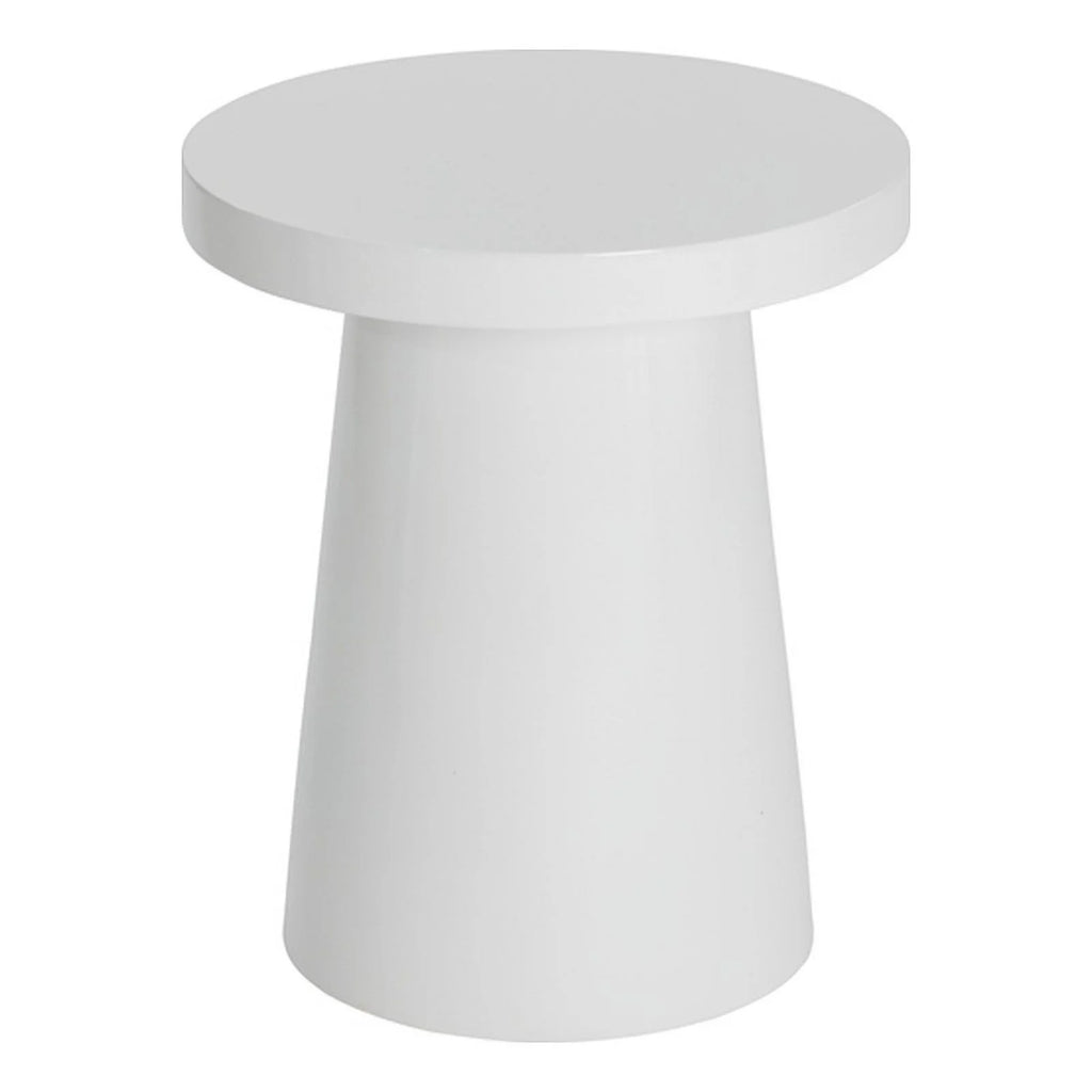 White Concrete End Table Y642