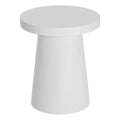 White Concrete End Table Y642