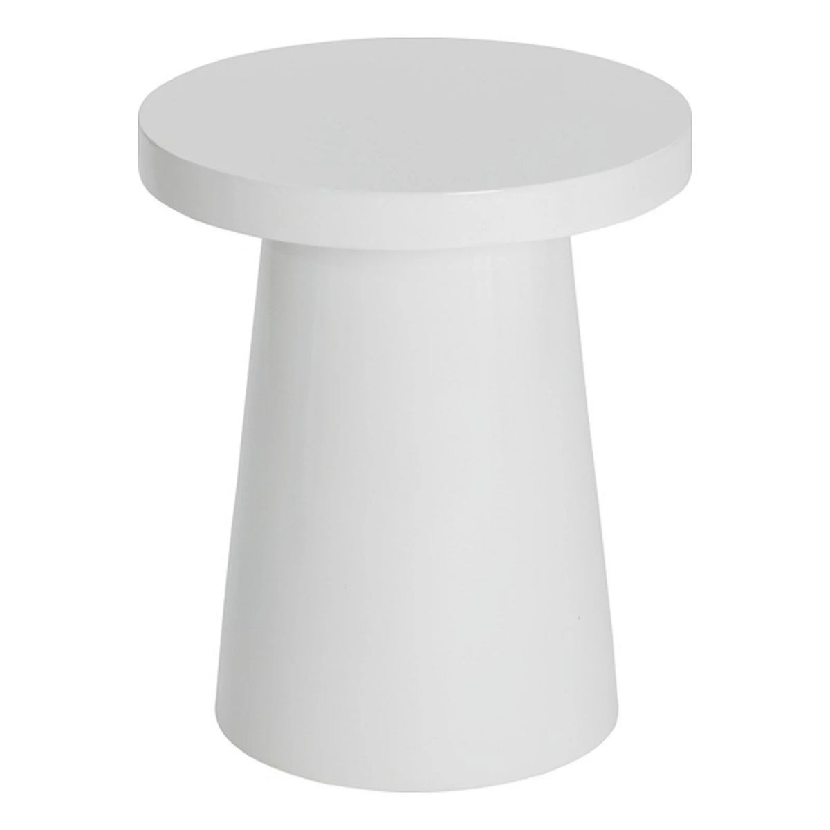 White Concrete End Table Y642