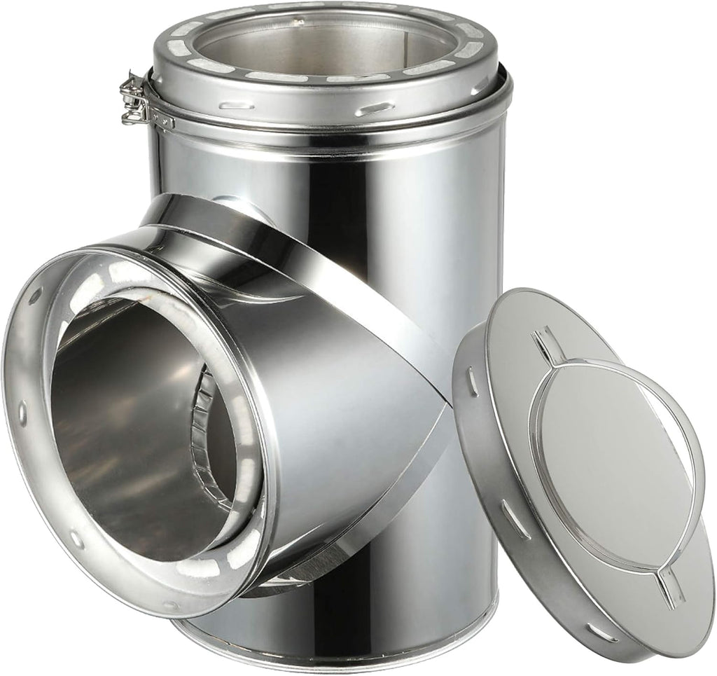 6" Diameter 304 Stainless Steel All Fuel Class-A Double Wall Insulated Chimney Pipe B758