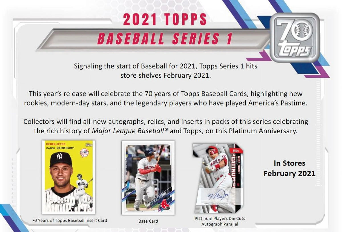 2021 Series 1 MLB Baseball Trading Cards 16 Packs B860565