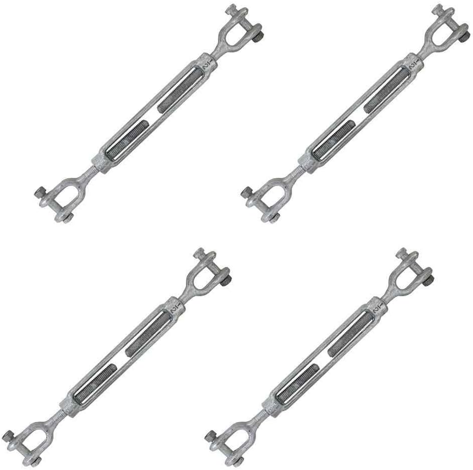 1/2 Inch x 6 Inches Galvanized Jaw and Jaw Turnbuckles W4664