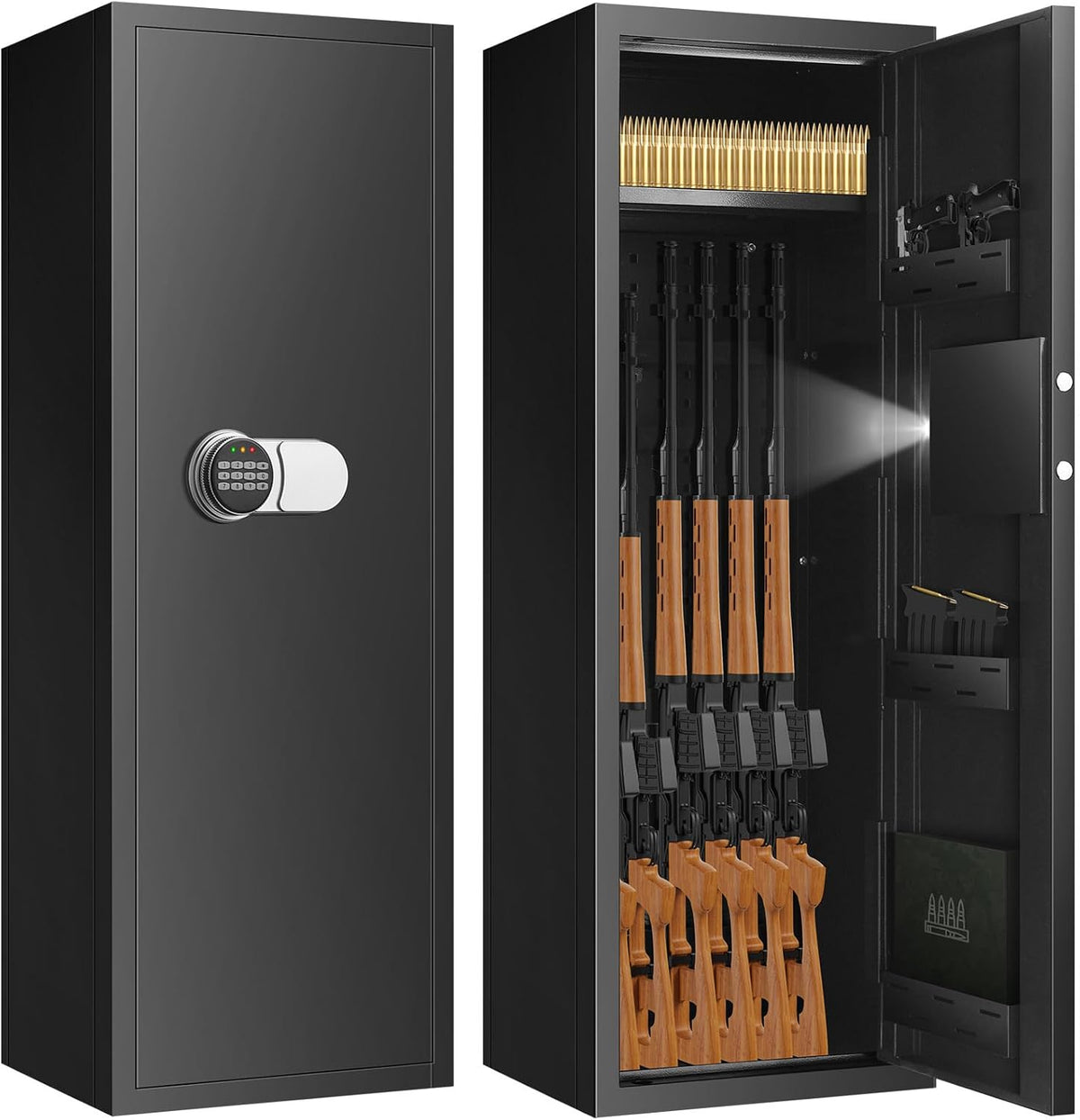 Black 7-8 Fireproof Gun Safe with Digital Keypad P871