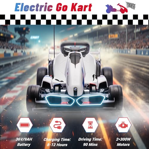 24V Licensed BMW Drift Kart with Dual 200W Motors L963260