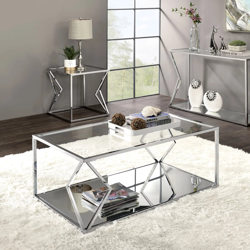 Glass Top Rectangular Coffee Table Y33951
