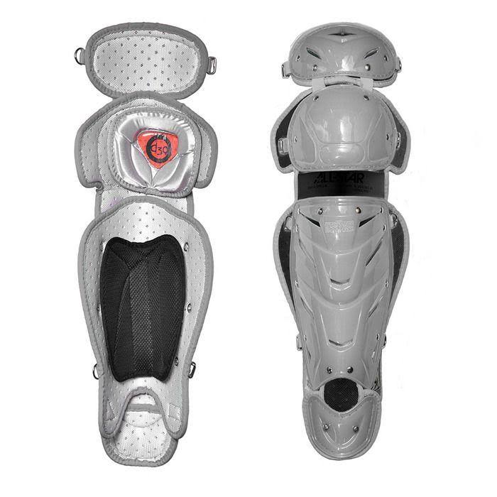 14.5x22 Softball Leg Guards in White/Dark Green Q3594